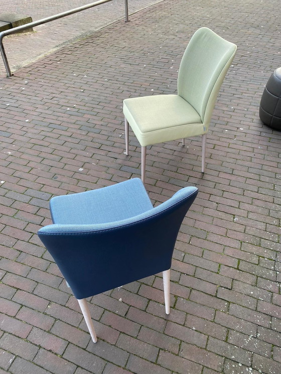 Image 1 of 2x Bert plantagie chaise Duo tissu cuir