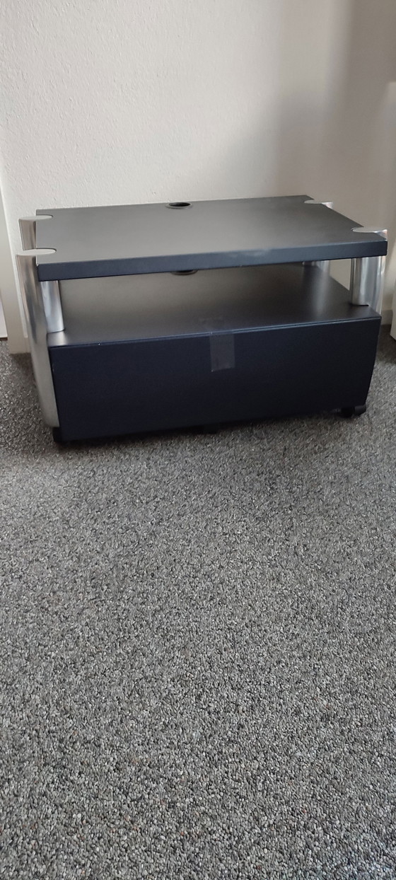 Image 1 of TV cabinet design blue with metal