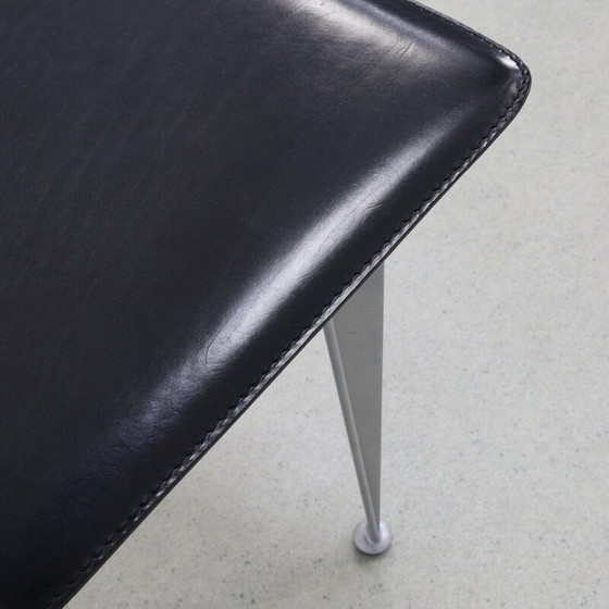 Image 1 of Set of 4 vintage leather dining chairs by Studio Archirivolto for Fasem, 1980