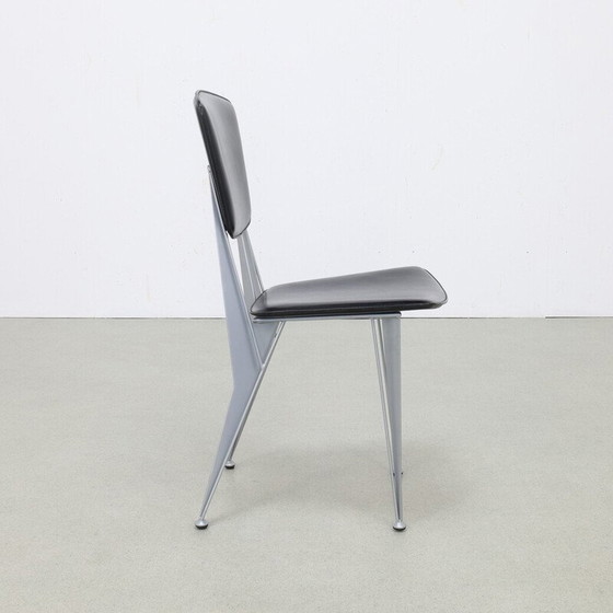 Image 1 of Set of 4 vintage leather dining chairs by Studio Archirivolto for Fasem, 1980