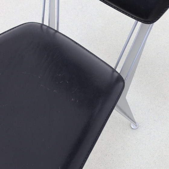Image 1 of Set of 4 vintage leather dining chairs by Studio Archirivolto for Fasem, 1980