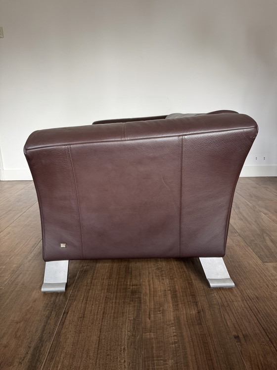 Image 1 of Dark brown sofa Rolf Benz 322