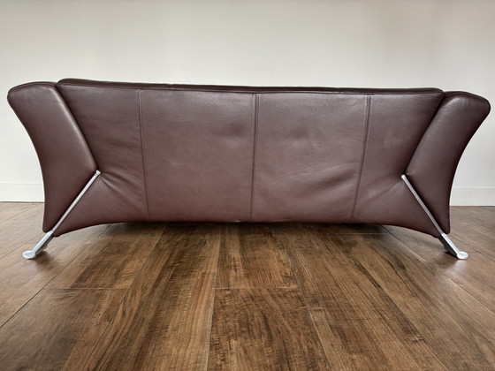 Image 1 of Dark brown sofa Rolf Benz 322