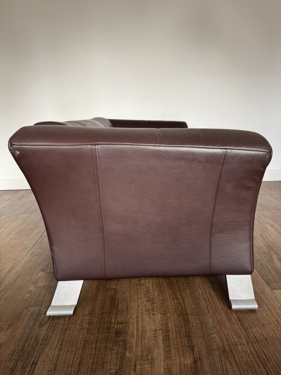 Image 1 of Dark brown sofa Rolf Benz 322