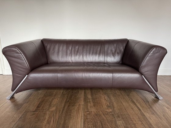 Image 1 of Dark brown sofa Rolf Benz 322