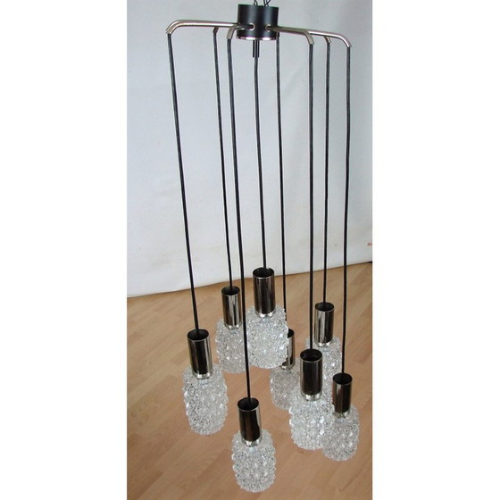 Image 1 of Vintage Bauhamp Leuchten Neheum type 421 cascade chandelier