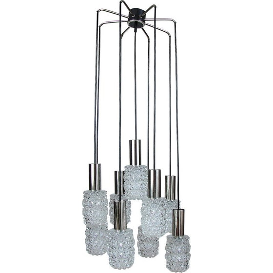 Image 1 of Vintage Bauhamp Leuchten Neheum type 421 cascade chandelier