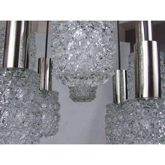 Image 1 of Vintage Bauhamp Leuchten Neheum type 421 cascade chandelier