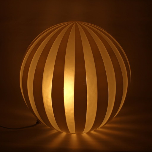 Glass Round Striped Lamp