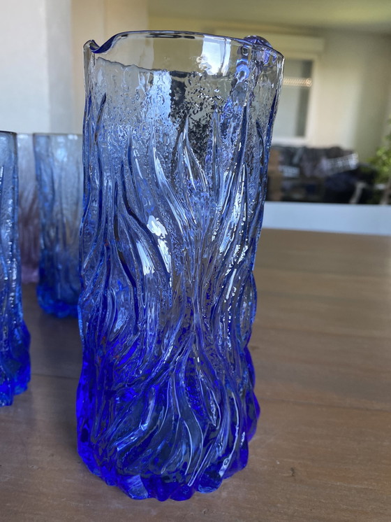 Image 1 of Long Drink Glass and Carafe Set Murano