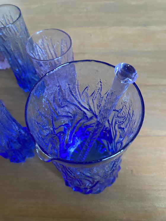 Image 1 of Long Drink Glass and Carafe Set Murano