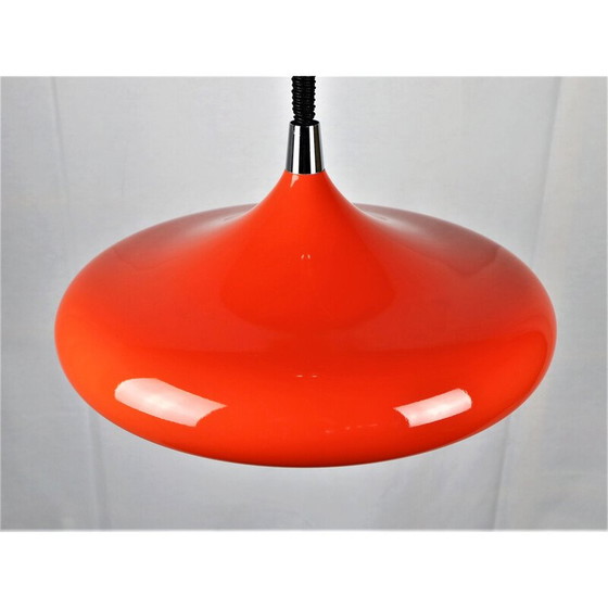 Image 1 of Vintage Space Age orange pendant lamp, 1960s
