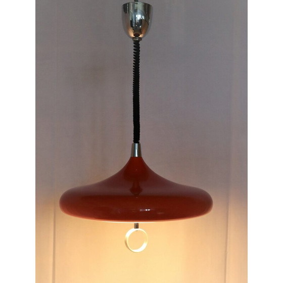 Image 1 of Vintage Space Age orange pendant lamp, 1960s