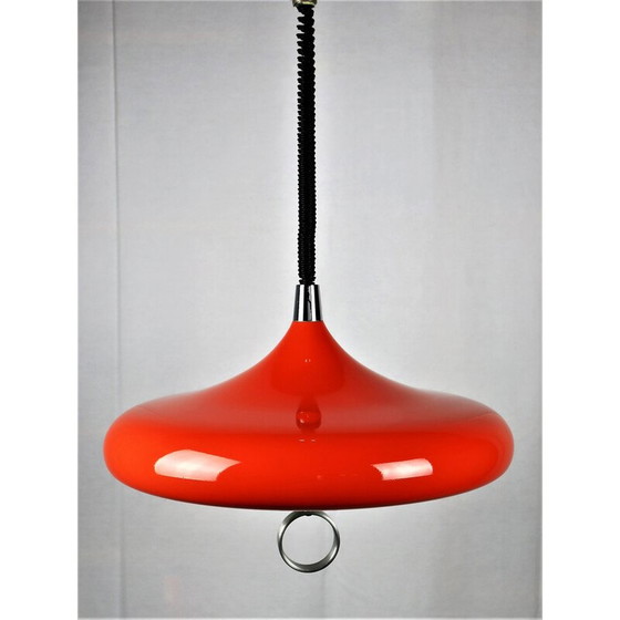 Image 1 of Vintage Space Age orange pendant lamp, 1960s