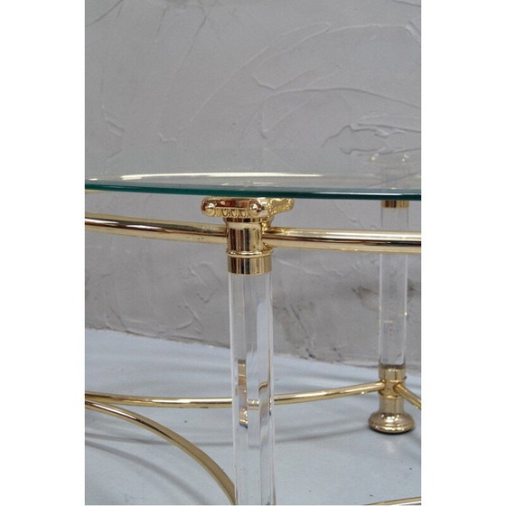 Image 1 of Vintage Italian oval coffee table, 1970