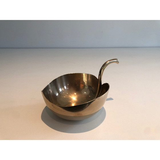 Image 1 of Vintage brass leaf-shaped pocket tray, 1970