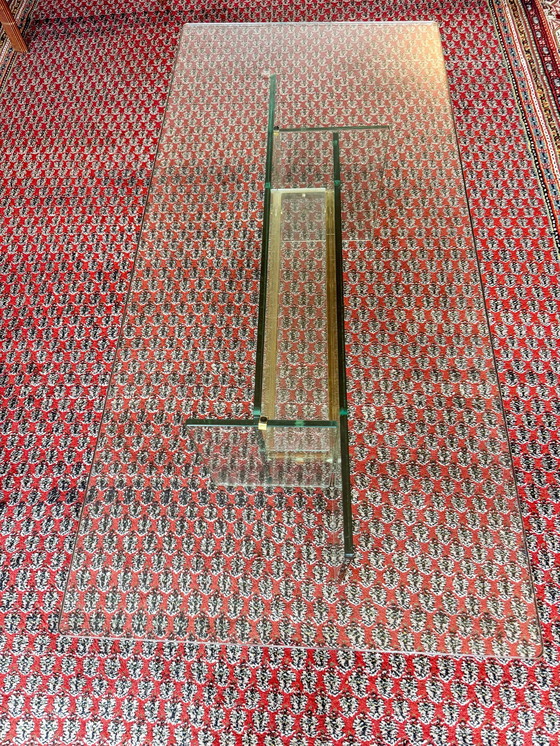 Image 1 of Glass Design Coffee Table Of Glass And Copper