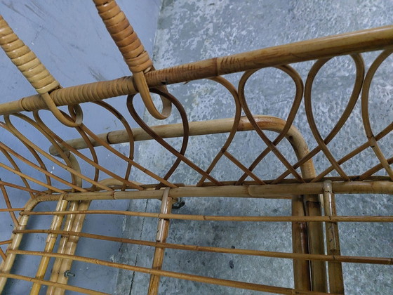 Image 1 of Mid-century rattan cradle