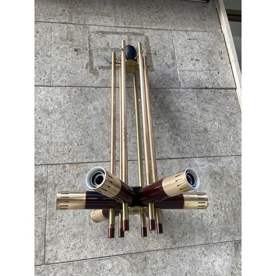 Image 1 of Vintage chandelier in brass, 1970s