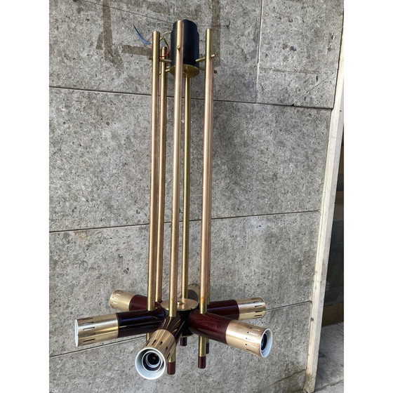 Image 1 of Vintage chandelier in brass, 1970s