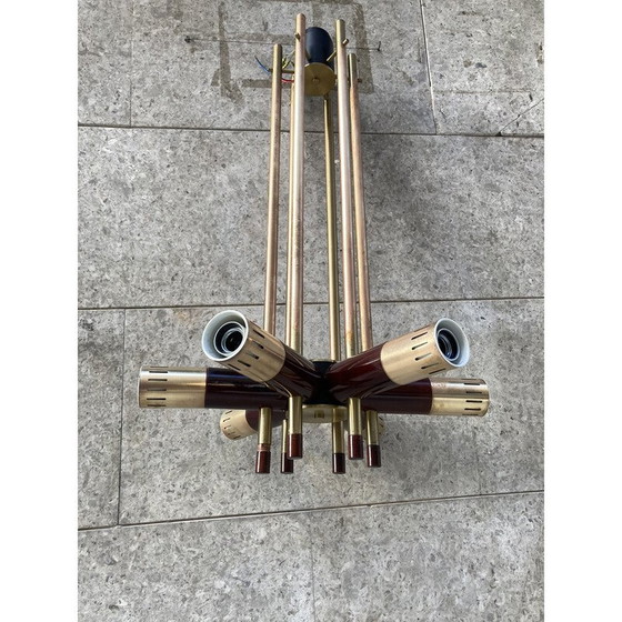 Image 1 of Vintage chandelier in brass, 1970s