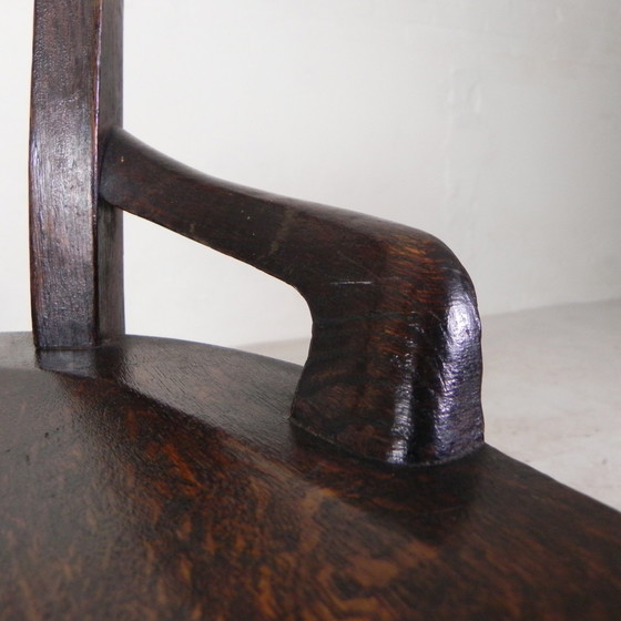 Image 1 of Oak Desk Chair, Studio Chair, Height Adjustable, 1930s