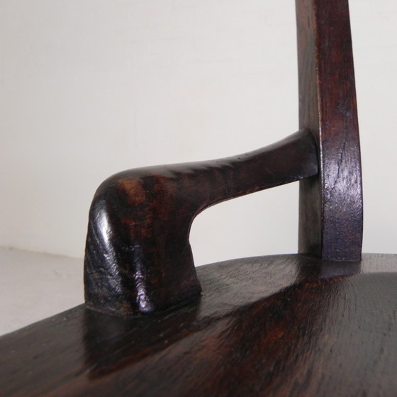 Image 1 of Oak Desk Chair, Studio Chair, Height Adjustable, 1930s