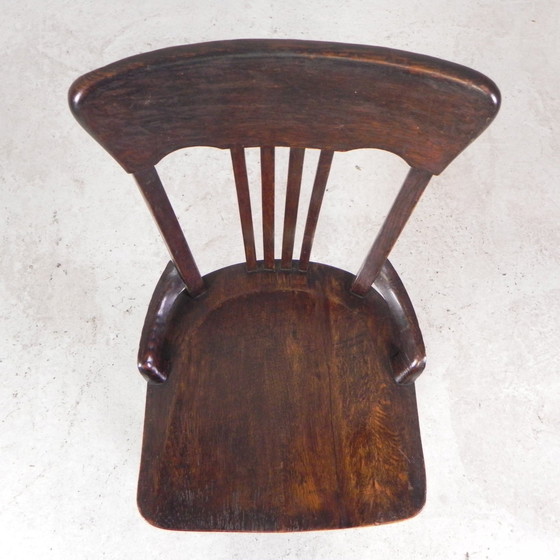 Image 1 of Oak Desk Chair, Studio Chair, Height Adjustable, 1930s