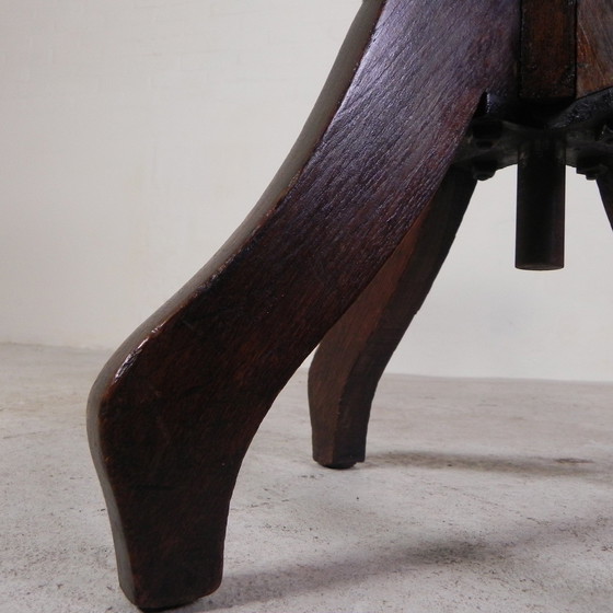 Image 1 of Oak Desk Chair, Studio Chair, Height Adjustable, 1930s