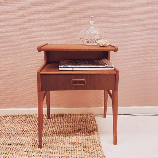 Mid - Century Nightstand With High Legs