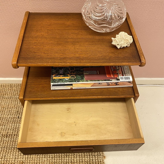 Image 1 of Mid - Century Nightstand With High Legs