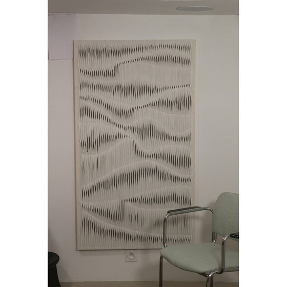 Image 1 of Vintage textured painting wave effect by pleating