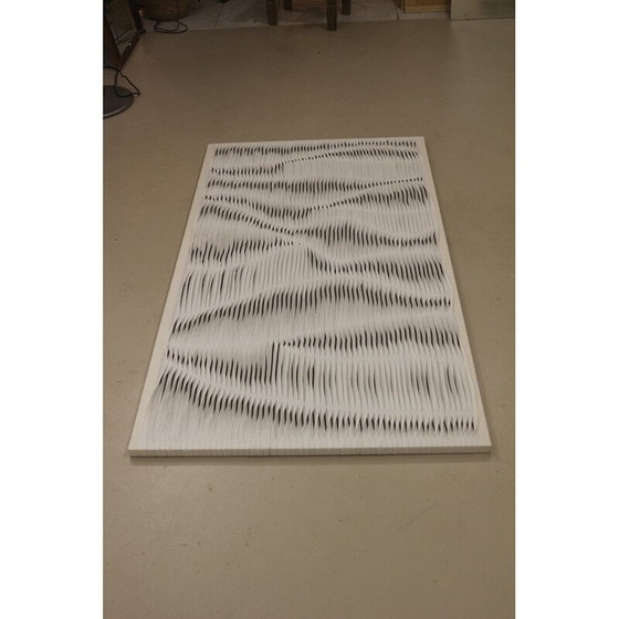 Image 1 of Vintage textured painting wave effect by pleating