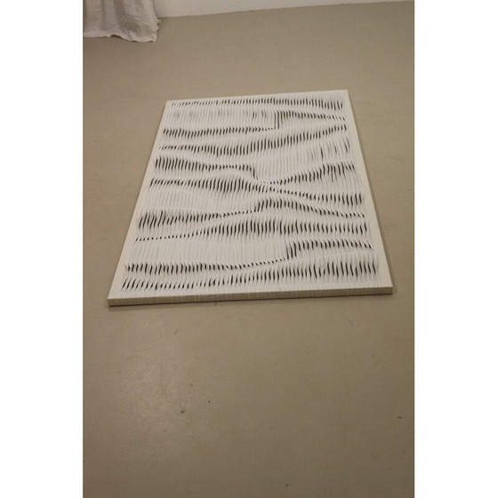 Image 1 of Vintage textured painting wave effect by pleating