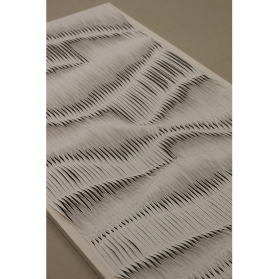 Image 1 of Vintage textured painting wave effect by pleating