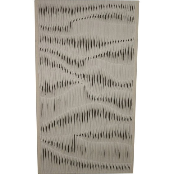 Image 1 of Vintage textured painting wave effect by pleating