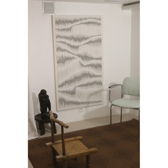 Image 1 of Vintage textured painting wave effect by pleating