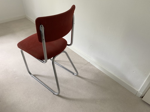 Tube Chair With Red Upholstery