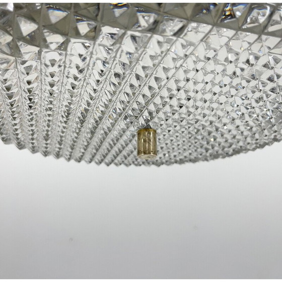 Image 1 of Vintage space age metal and brass pendant lamp by L'Udib Bratislava, Czechoslovakia 1960