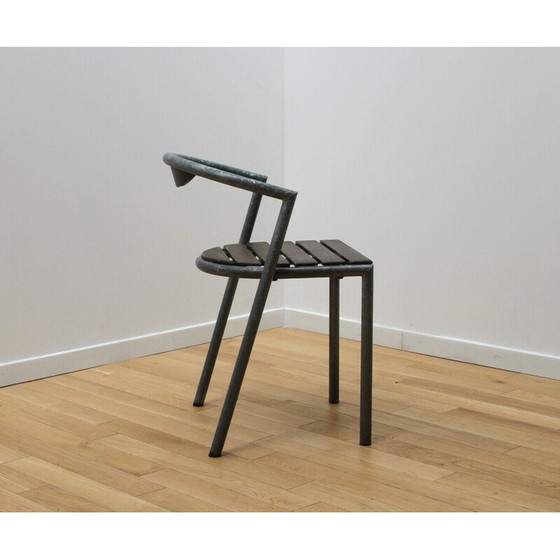 Image 1 of Vintage metal and wood garden chair