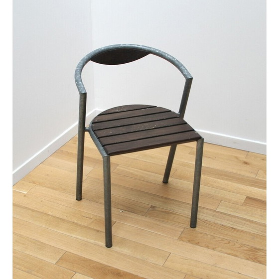 Image 1 of Vintage metal and wood garden chair