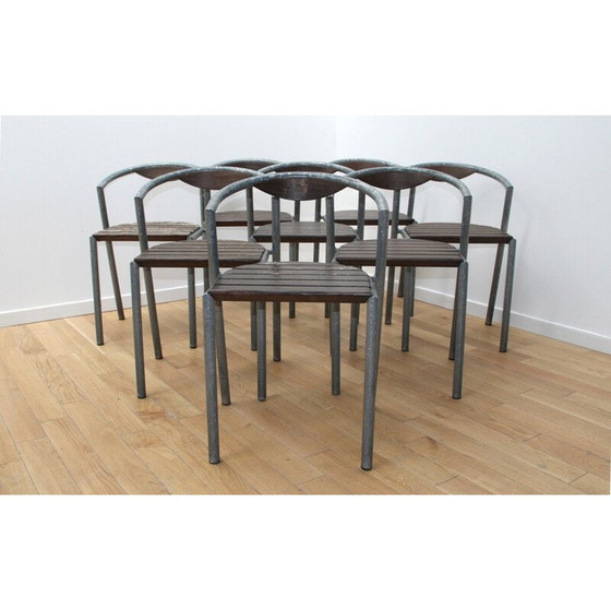 Image 1 of Vintage metal and wood garden chair