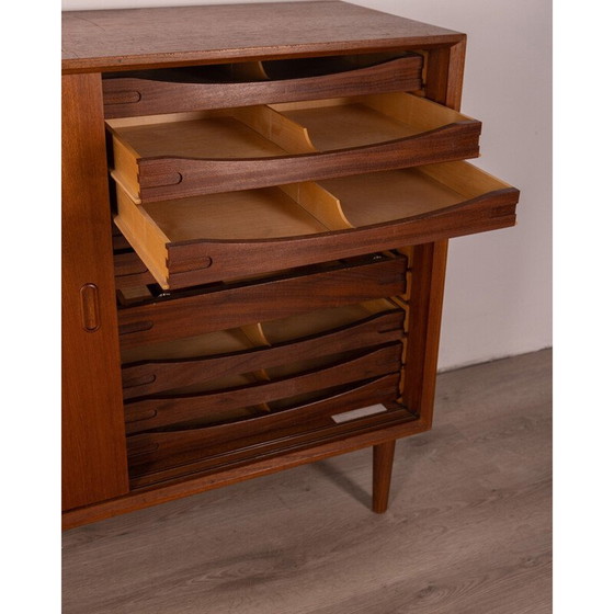 Image 1 of Vintage teak wood sideboard with three sliding doors, 1970s