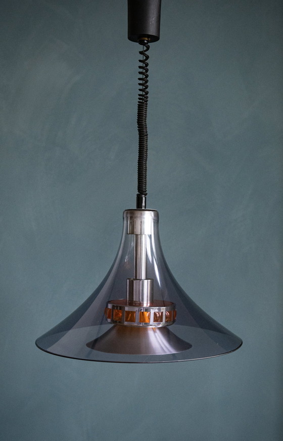 Image 1 of Space Age Trumpet Shaped Pendant Lamp