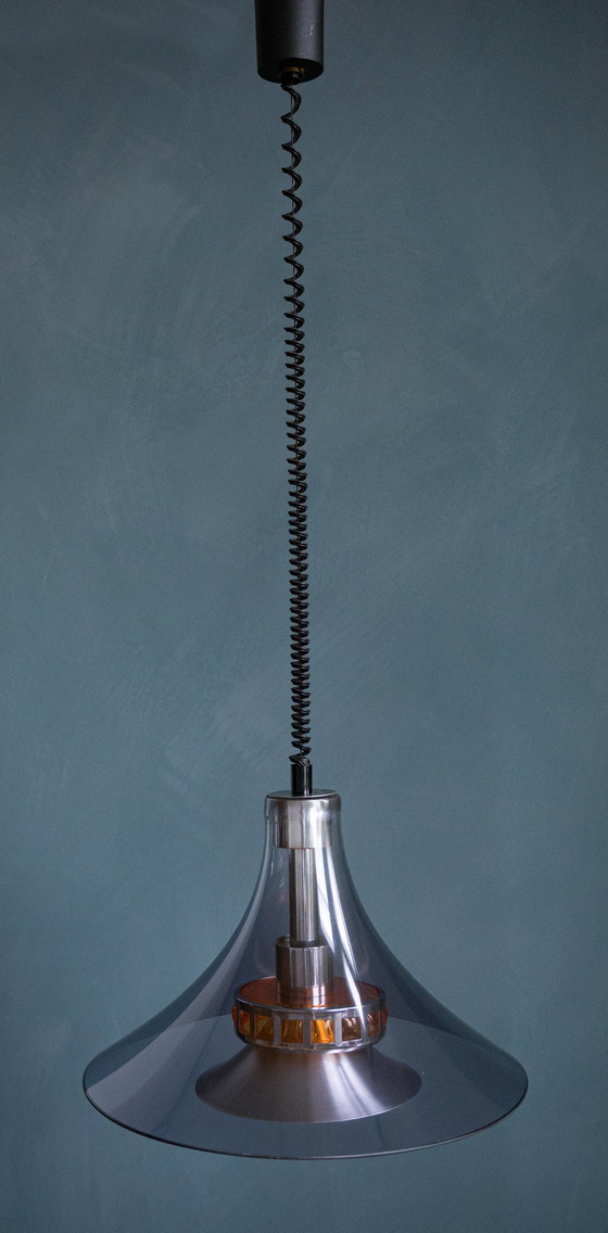 Image 1 of Space Age Trumpet Shaped Pendant Lamp