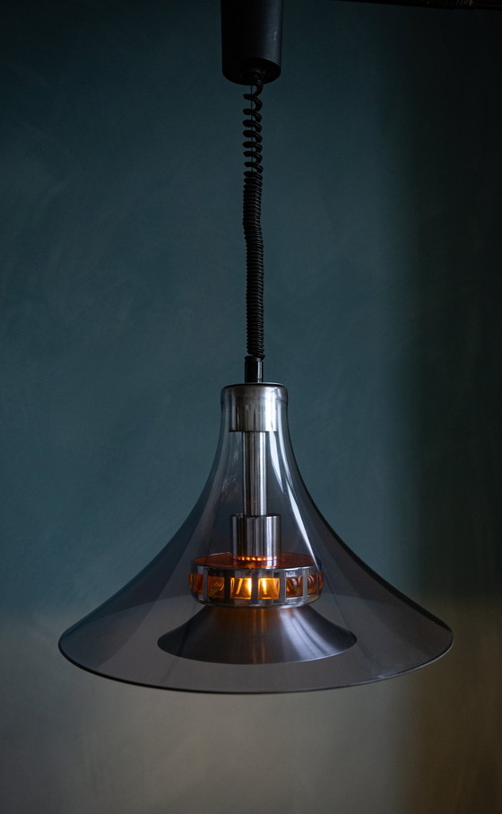 Image 1 of Space Age Trumpet Shaped Pendant Lamp