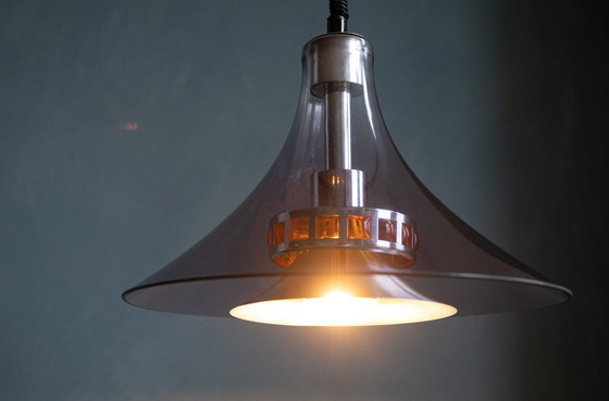 Image 1 of Space Age Trumpet Shaped Pendant Lamp