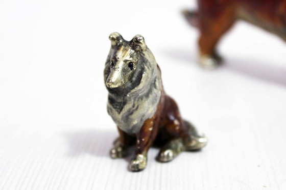 Image 1 of Collies in solid pewter 1970/80