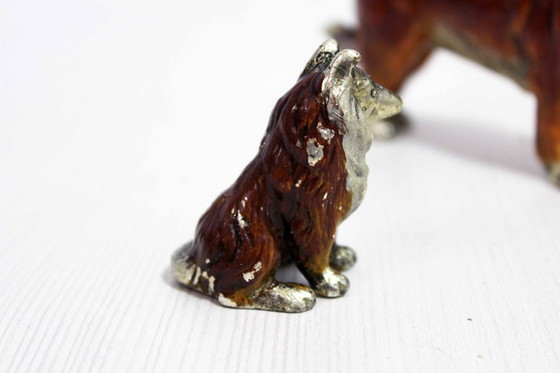 Image 1 of Collies in solid pewter 1970/80