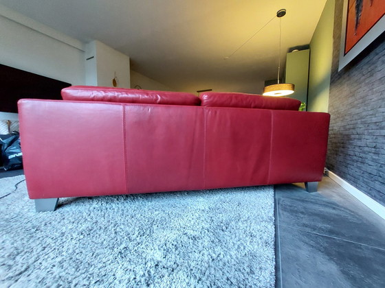 Image 1 of Matteo Grassi sofa leather red.